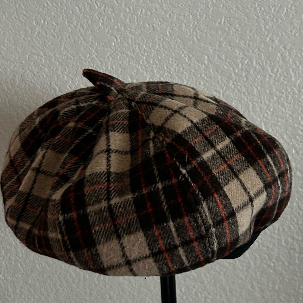 vintage plaid beret